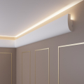 2 Meter Stuckleiste für indirekte Beleuchtung Profil LED Kasten XPS OL-6 Weiß